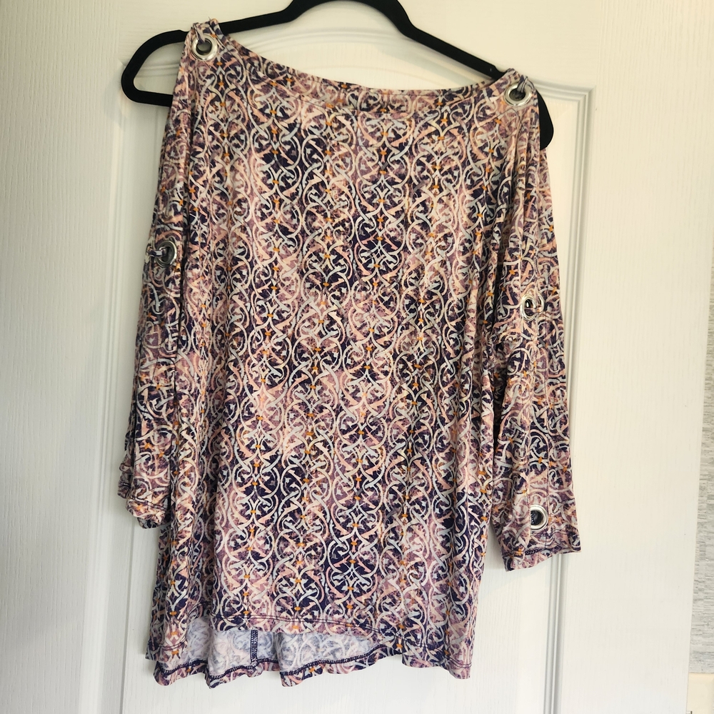Cable & Gauge Patterned Blouse Size L Euc*